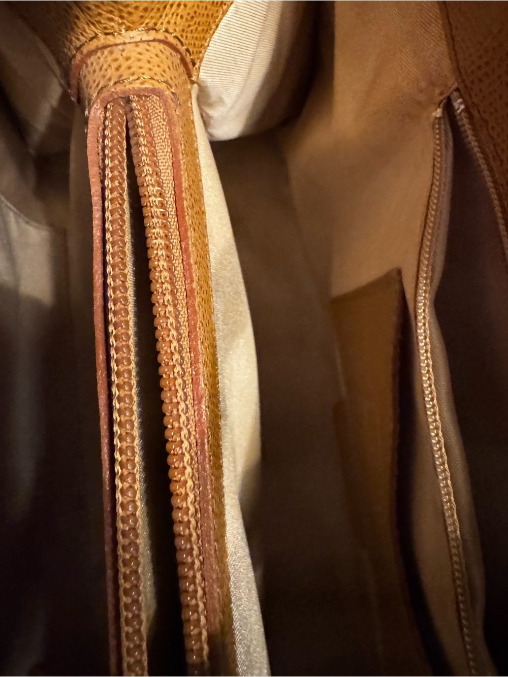 Made in Italy Nordstrom Tan Genuine Leather Tote with Circular Metal Accent - Picture 11 of 14
